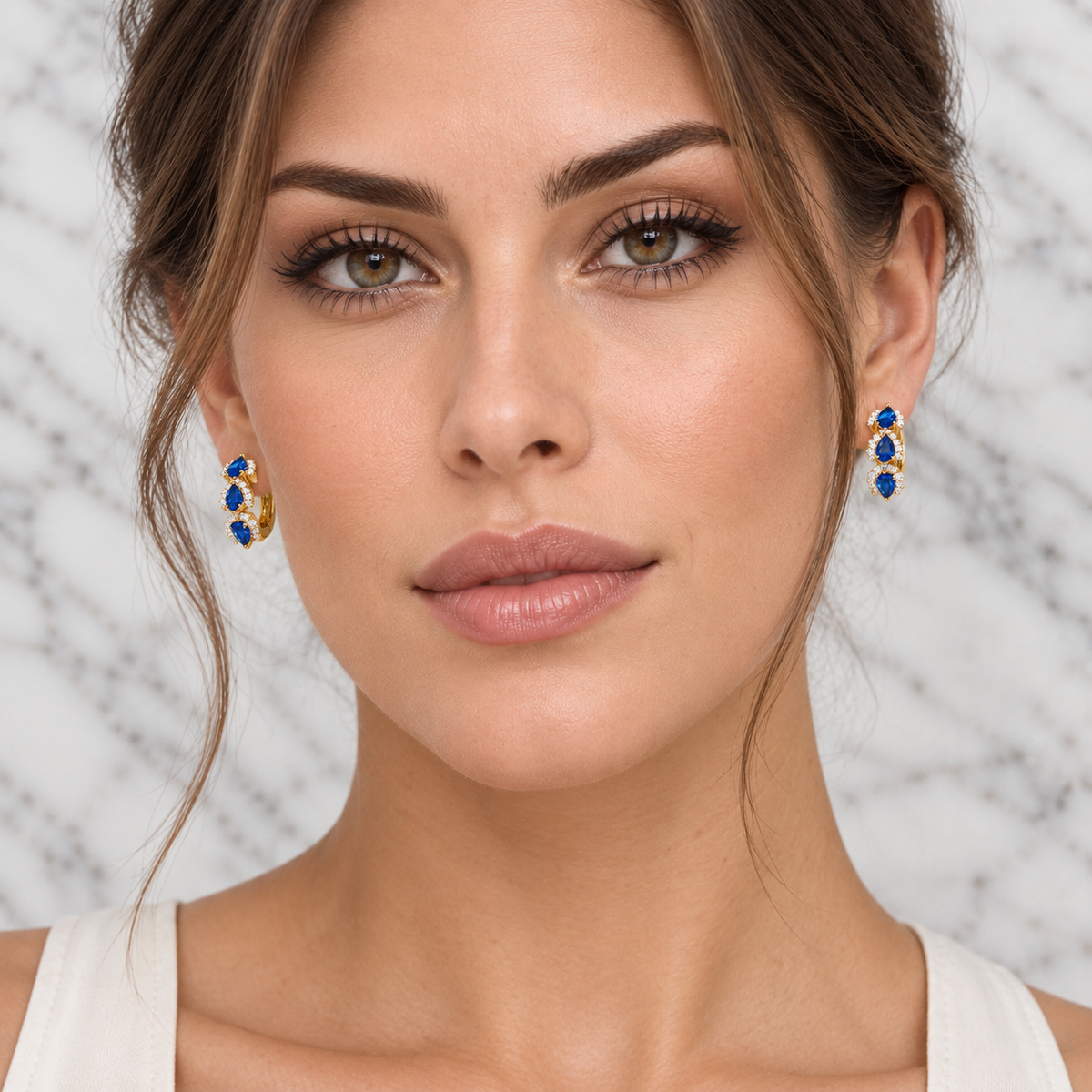 Orecchini Zaffiro Elegance Gold