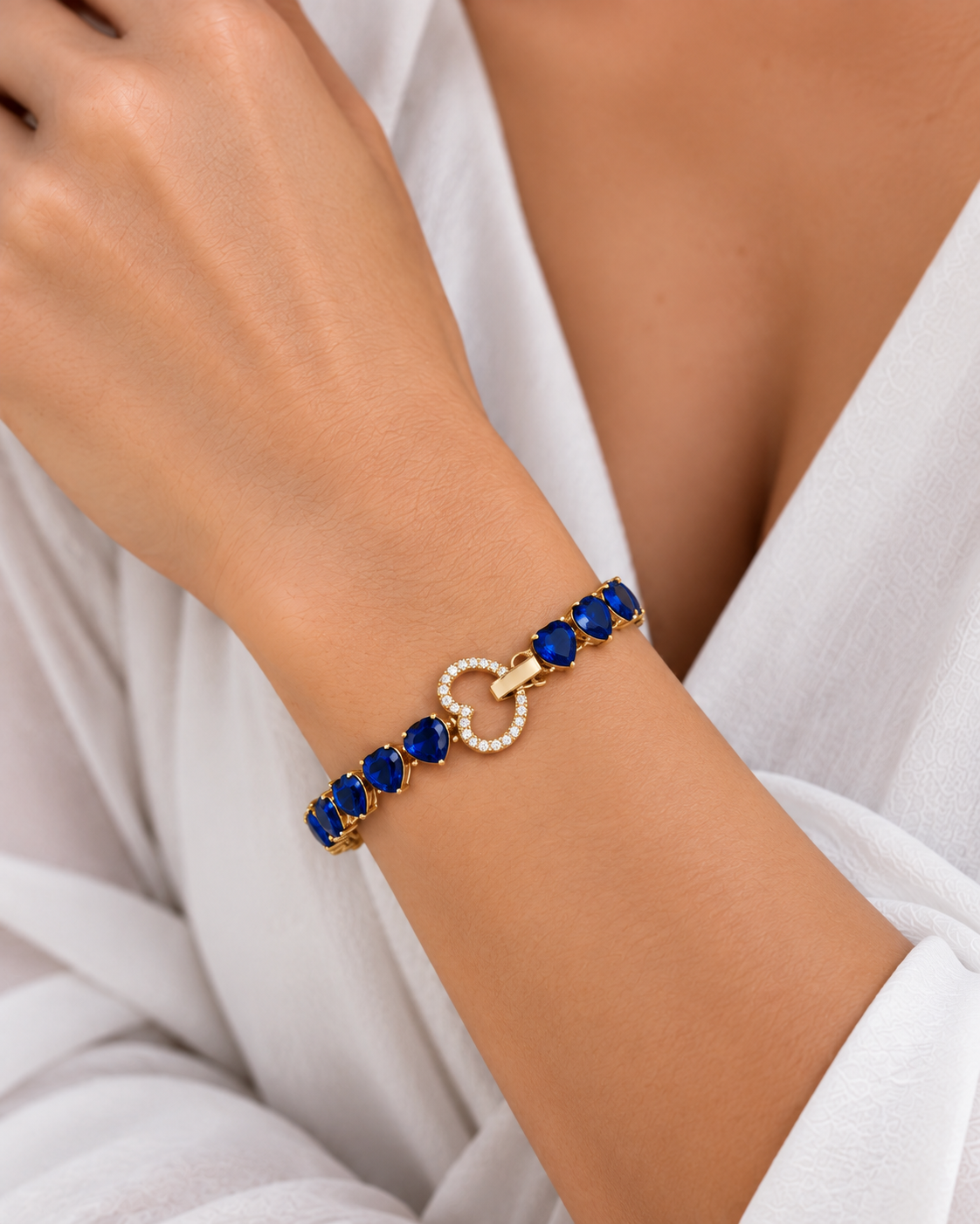 Box Regalo Set Collana & Bracciale Zaffiro