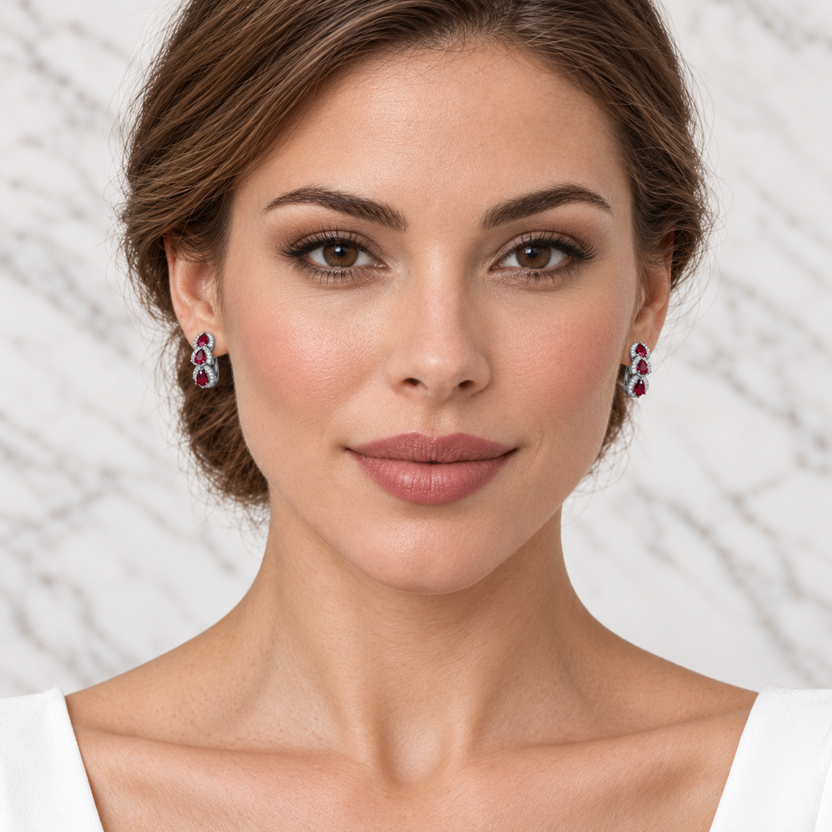 Orecchini Goccia  - Rubino Elegance