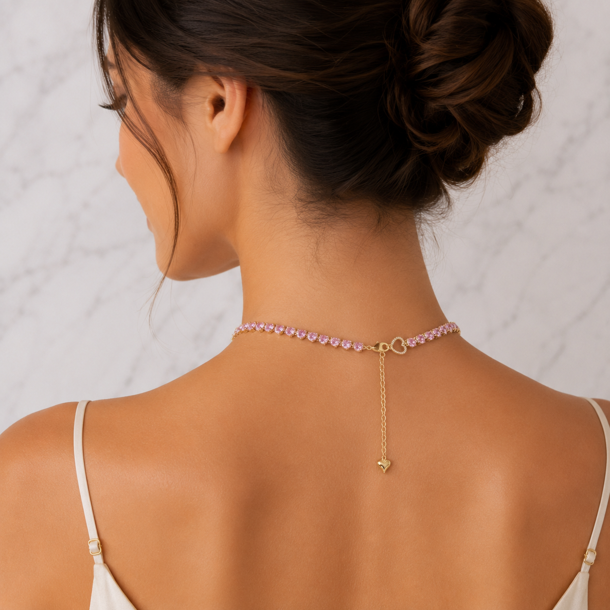 Collana Pink Heart Glow