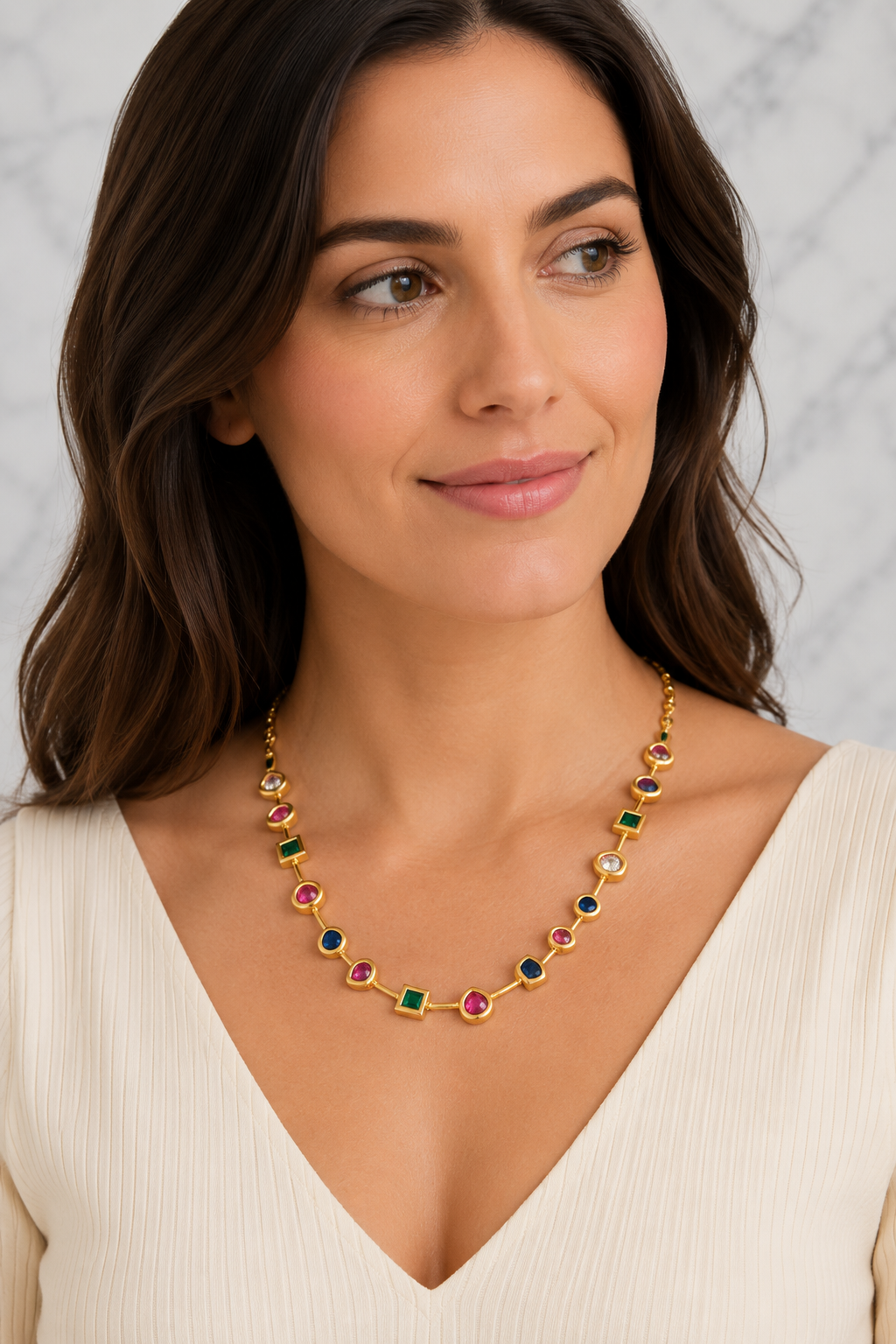 Collana Gemme Colorate Selliq – Zirconi Multicolor