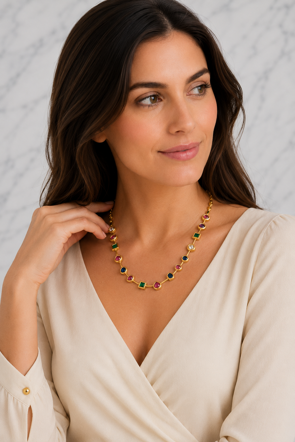 Collana Gemme Colorate Selliq – Zirconi Multicolor