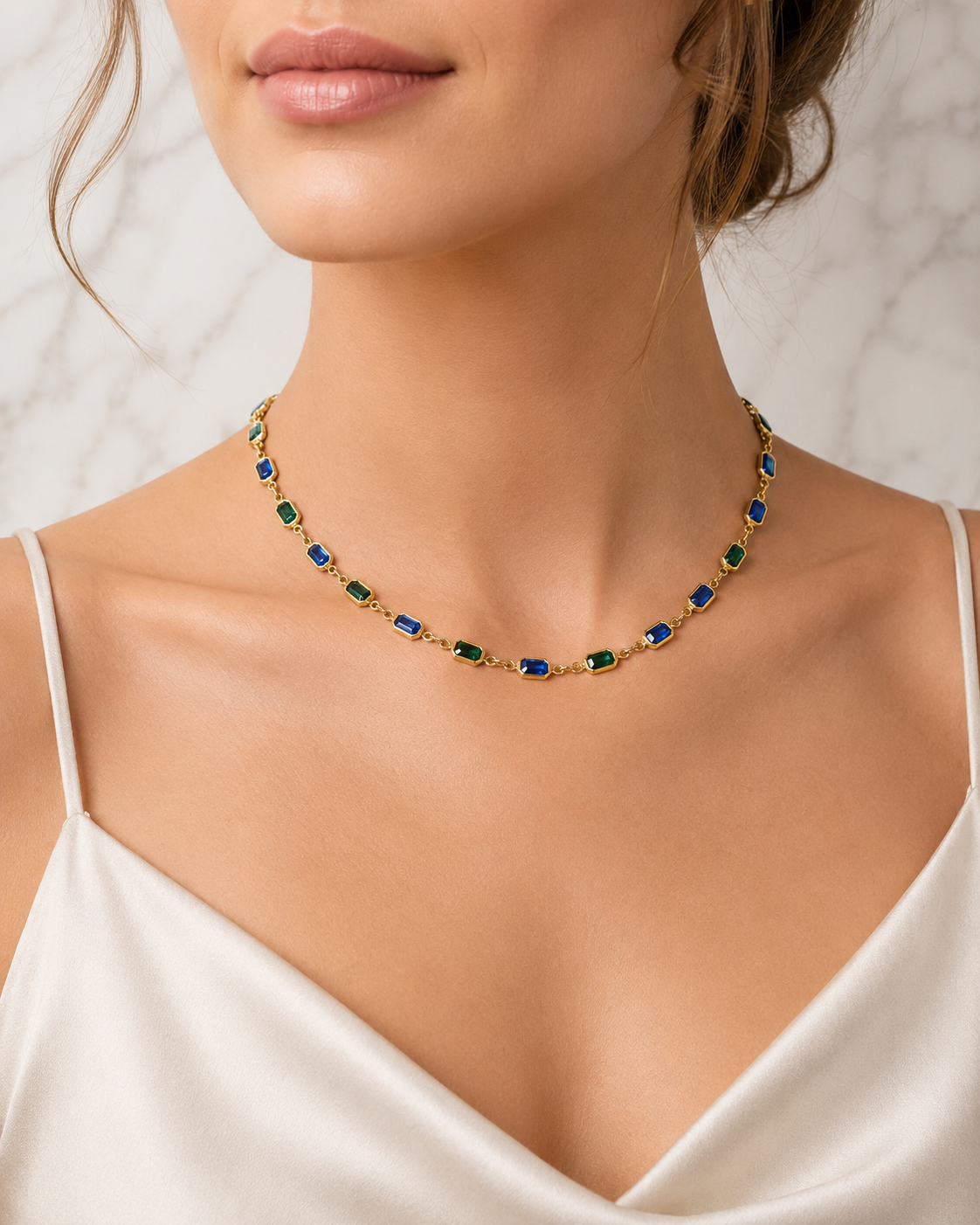 Collana Aurora Blu & Smeraldo