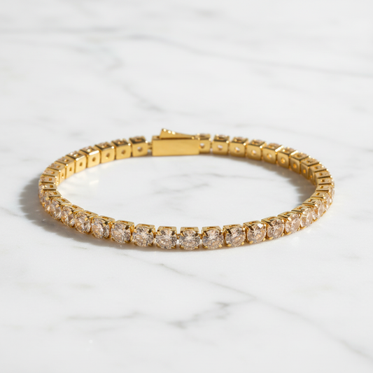 Bracciale tennis luxury con illuminazione professionale