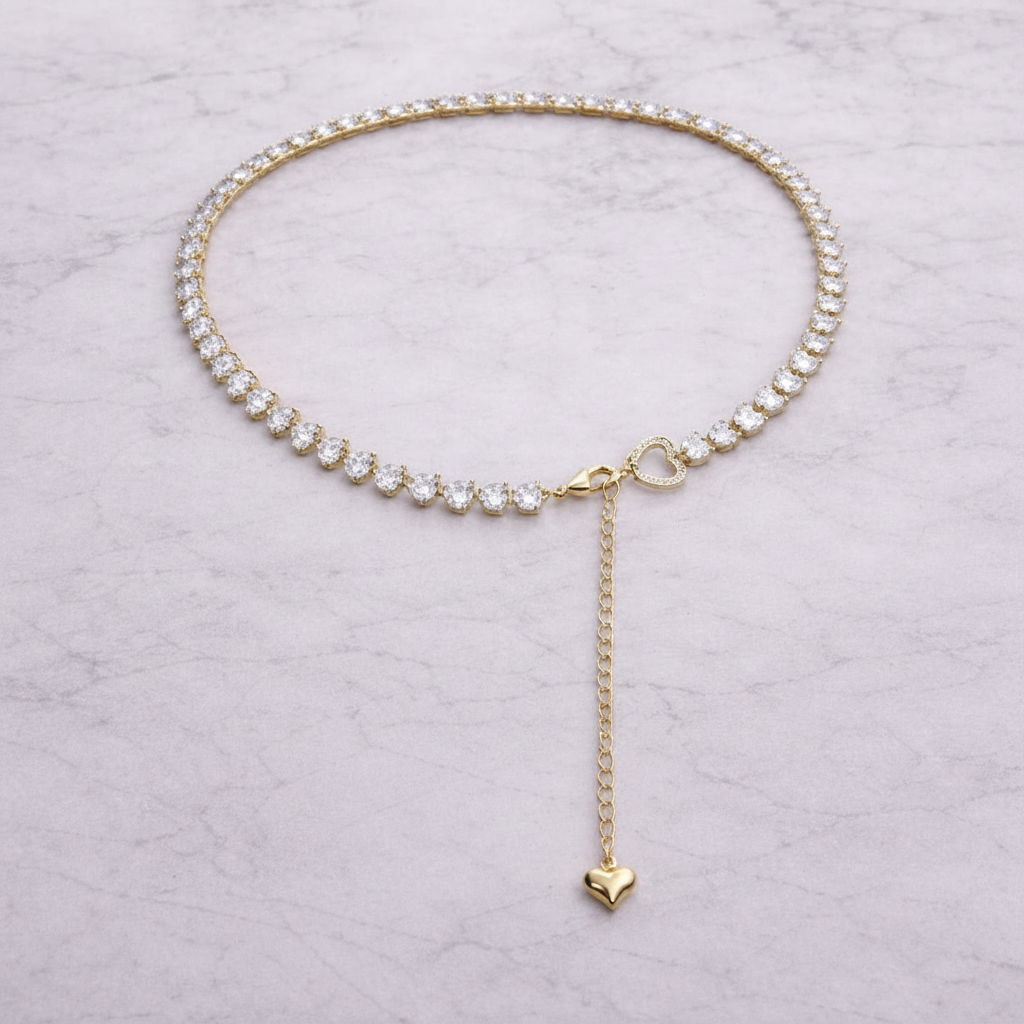 Collana cristalli flat lay - 1:1