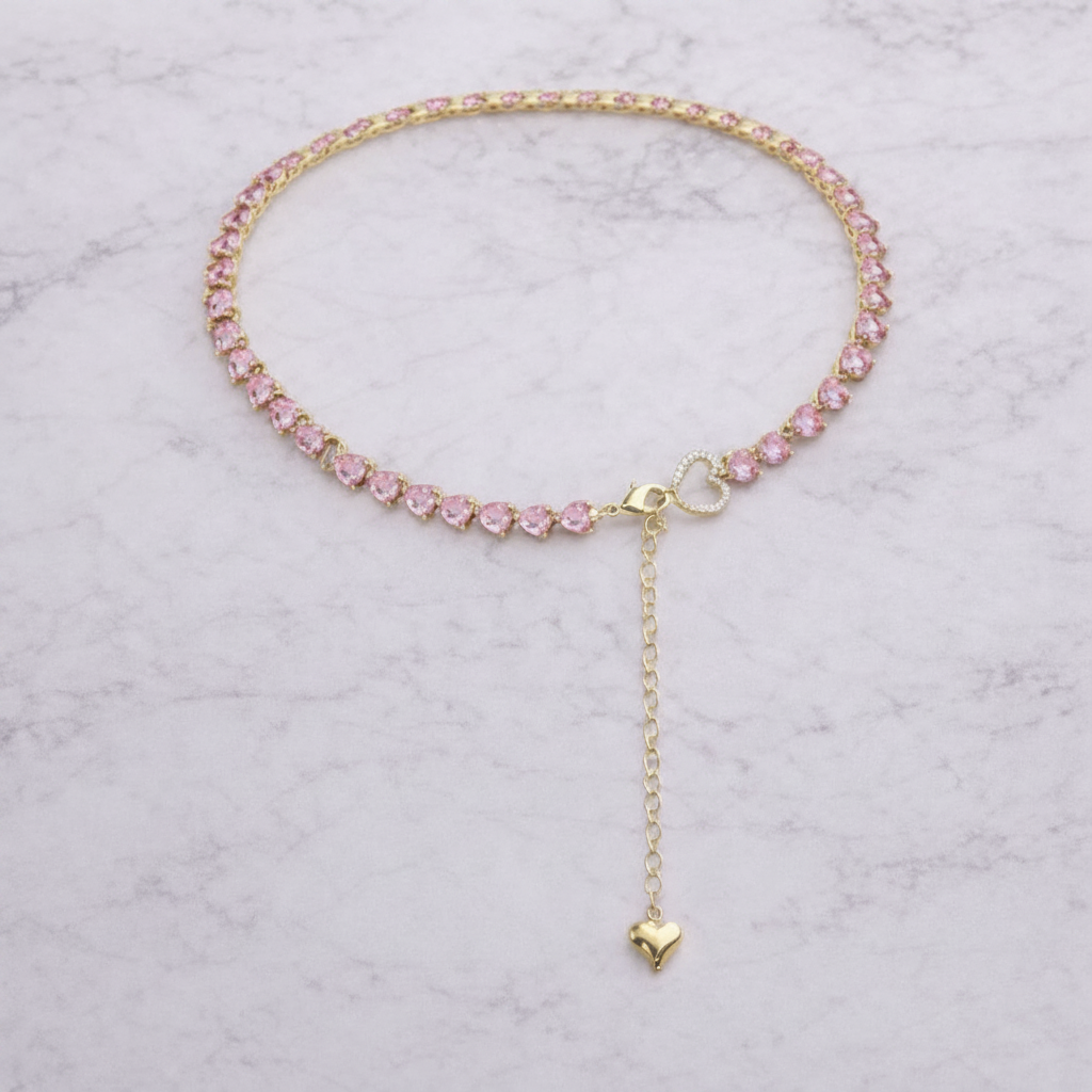 Collana rosa flat lay - 1:1